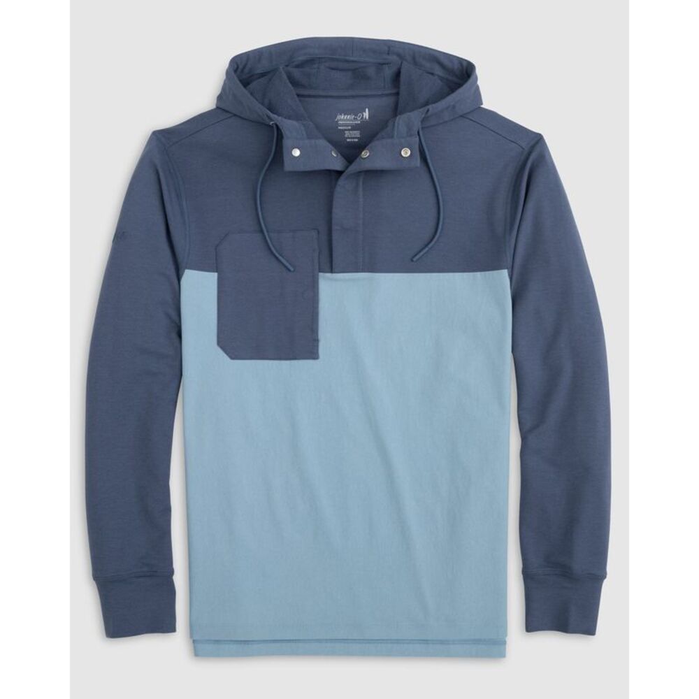 Harrison Mixed Media Henley Hoodie, Size: M